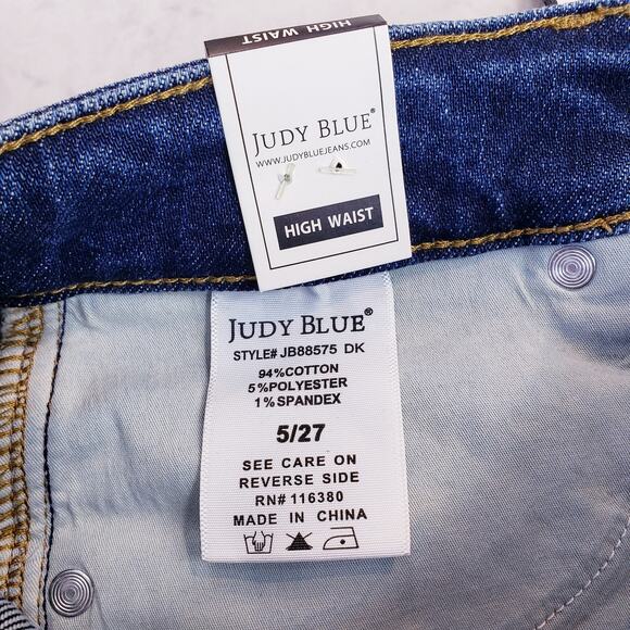 NWT JUDY BLUE High Waist Straight Leg Jeans w/ Tummy Control Women's *Size 5/27* - Picture 5 of 12